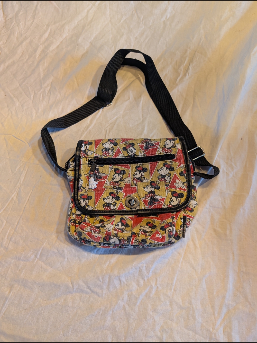 Disney Minnie Mouse Crossbody Bag in Red, Black, Yellow